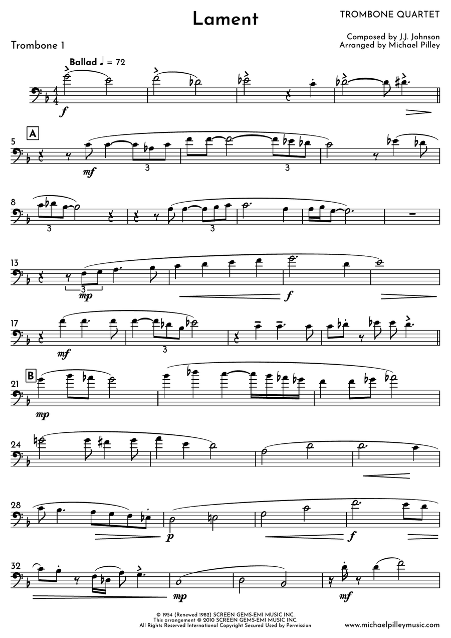 Lament Brass Ensemble scores gallery preview page 2