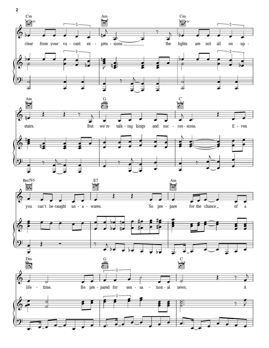 Be Prepared (from The Lion King) Piano, Vocal, Guitar scores gallery preview page 2