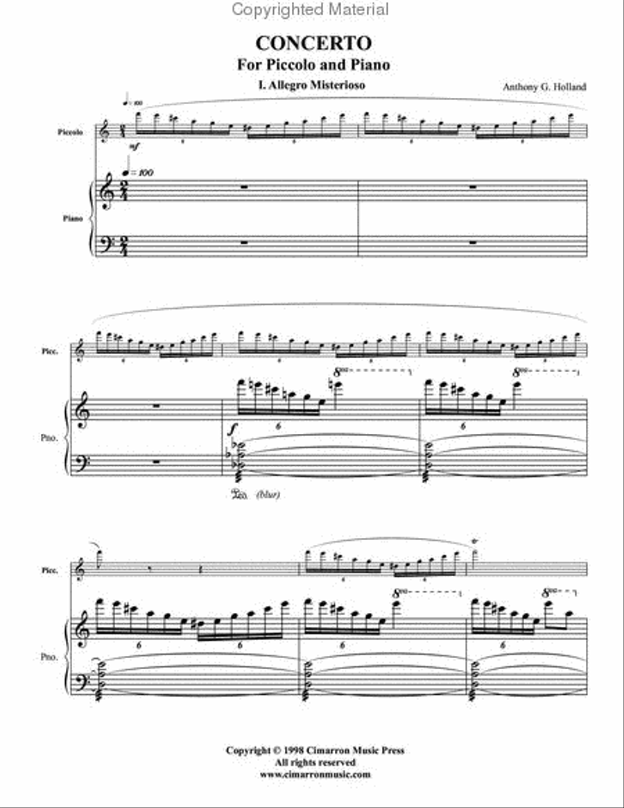 Concerto for Piccolo Piccolo scores gallery preview page 2