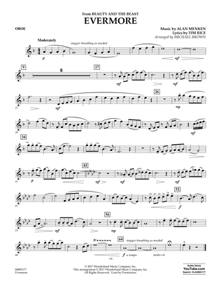 Evermore (from Beauty and the Beast) (arr. Michael Brown) - Oboe