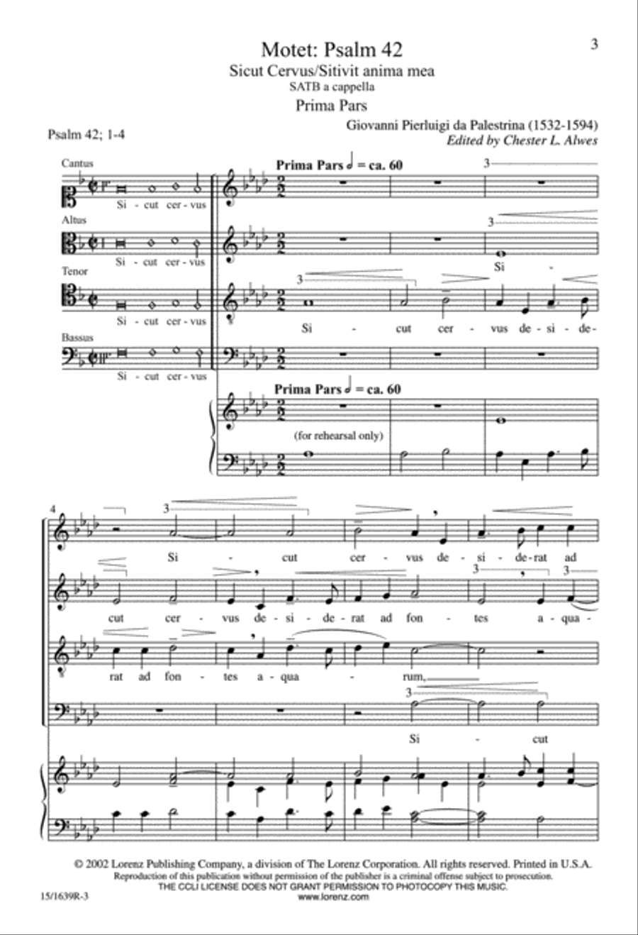Motet Psalm 42 4-Part scores gallery preview page 4