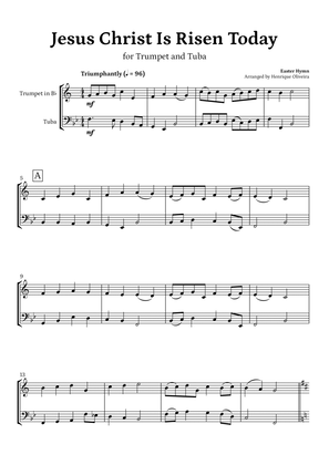 Jesus Christ Is Risen Today (for Trumpet and Tuba) - Easter Hymn