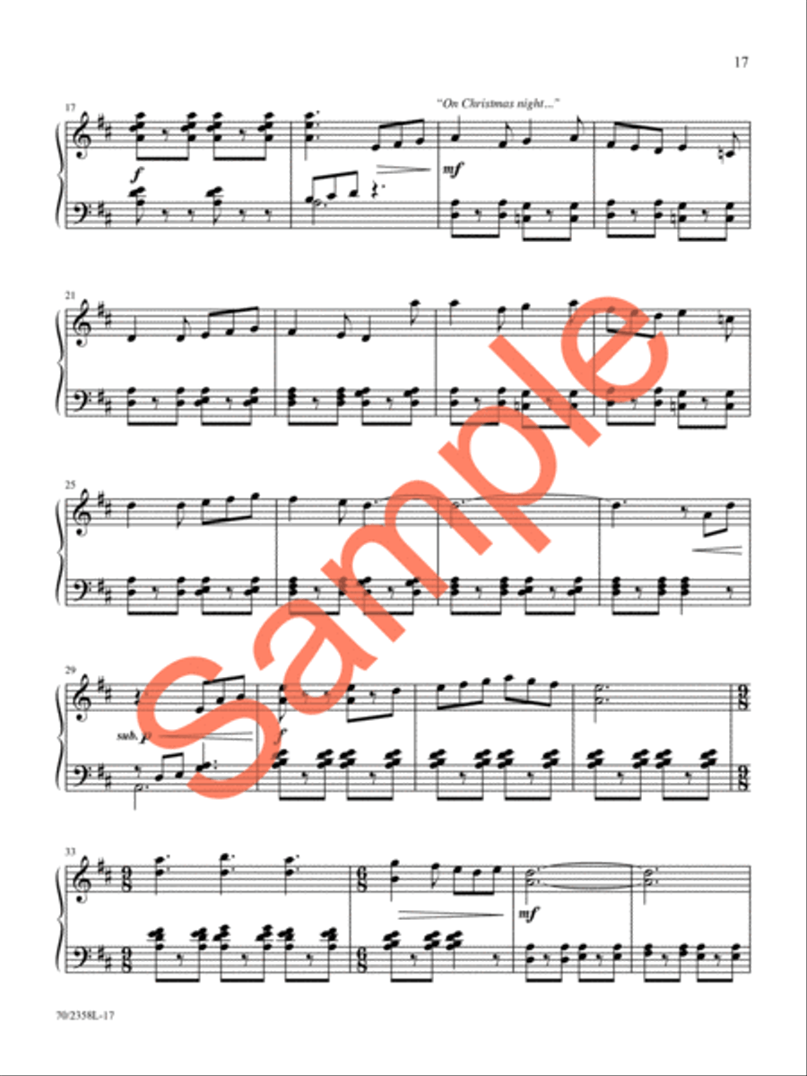 Glory Shone Around Glory Shone Around Piano Solo scores gallery preview page 16