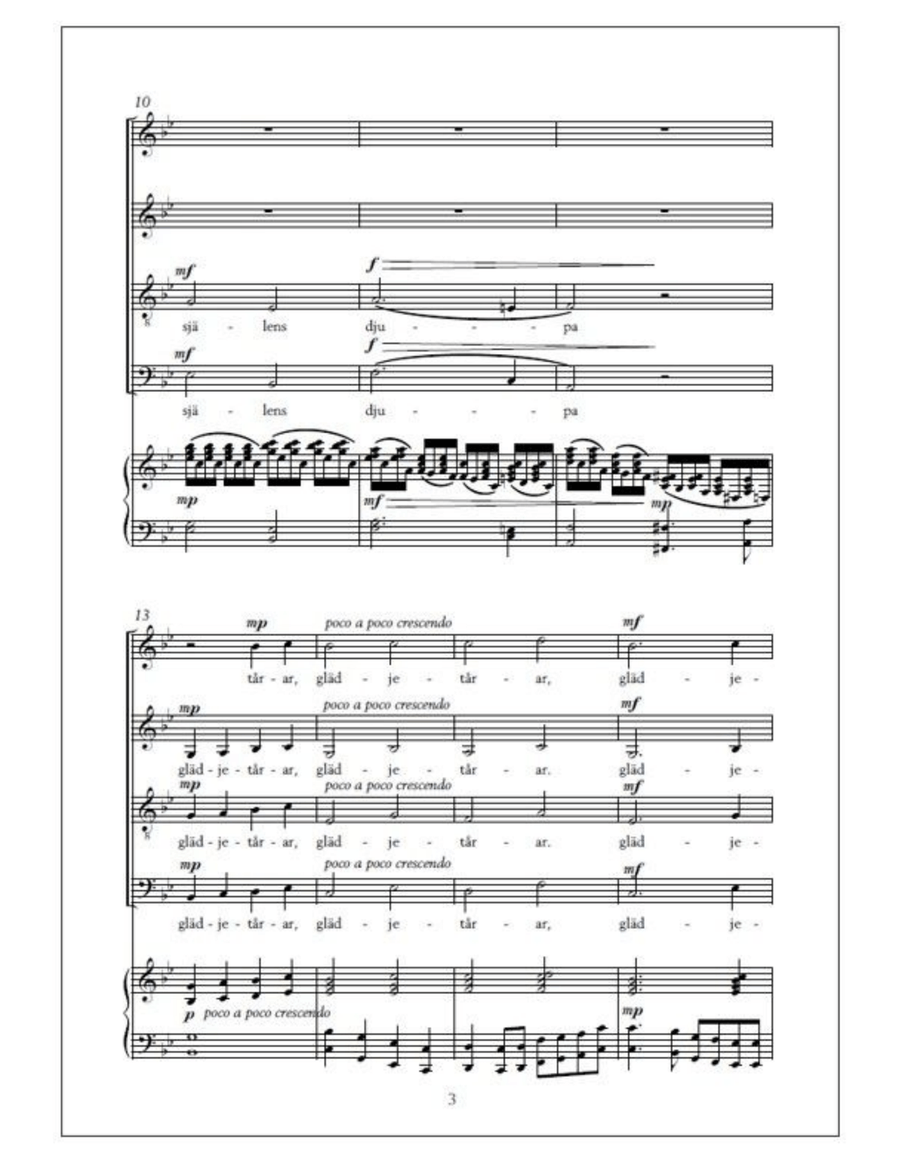 Julen sveper in - Mixed choir & piano Mixed Choir scores gallery preview page 4