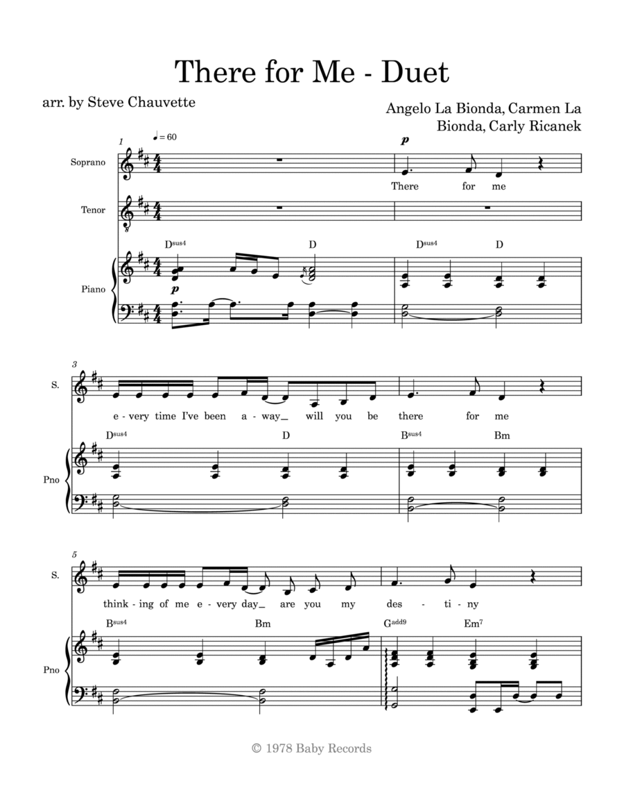 There For Me Voice scores gallery preview page 1