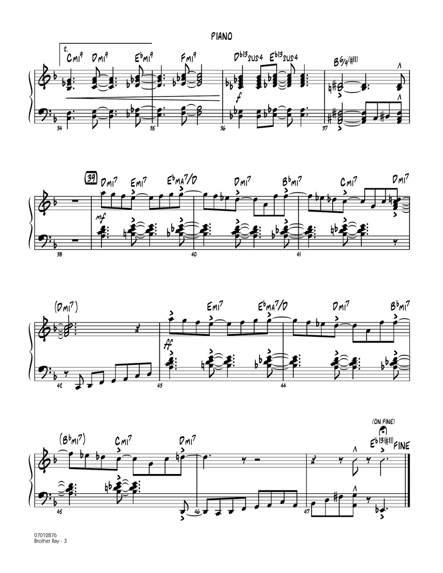 Brother Ray - Piano Jazz Ensemble scores gallery preview page 3