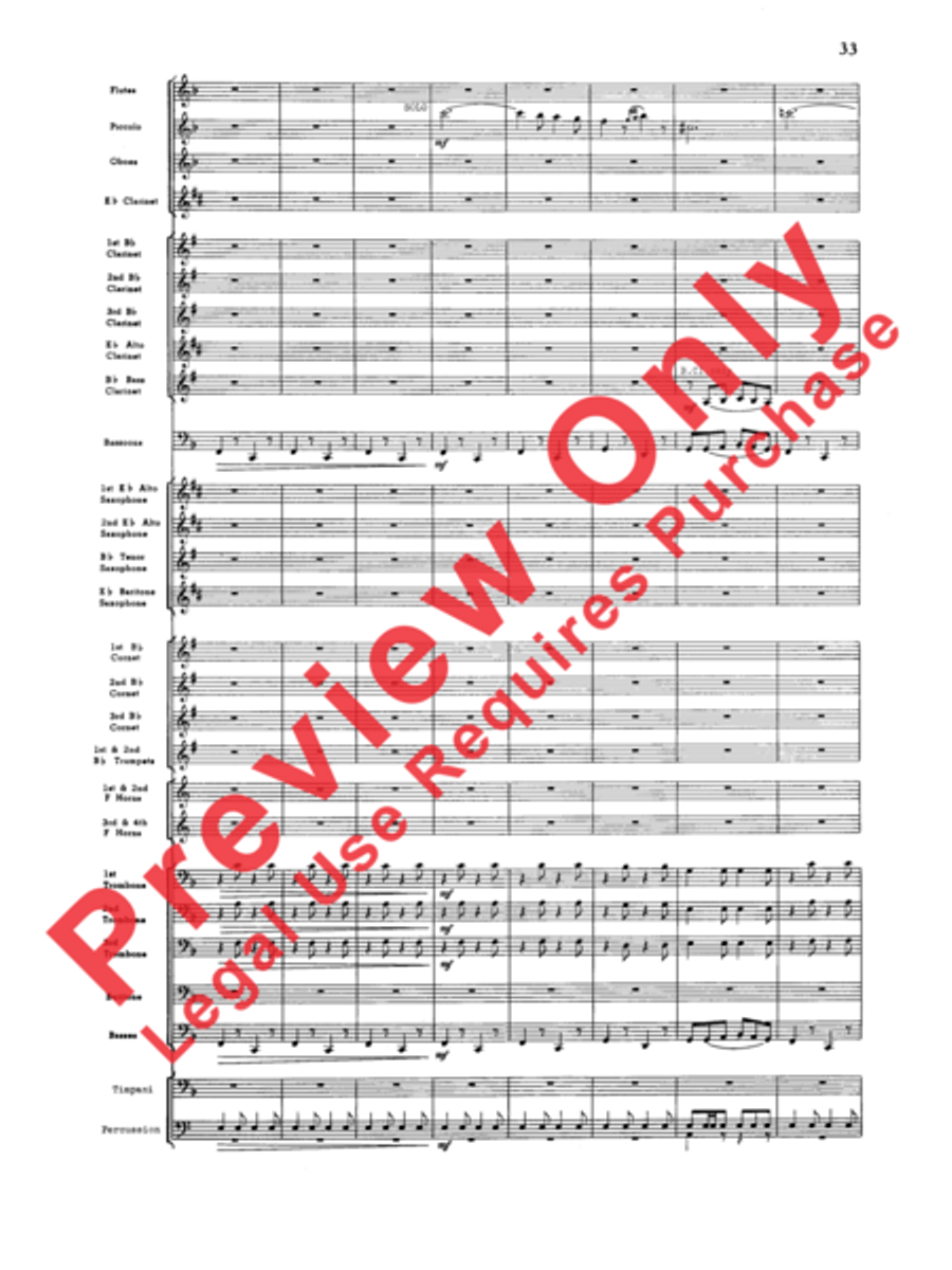 Third Suite (I. March, II. Waltz, III. Rondo) Concert Band scores gallery preview page 35