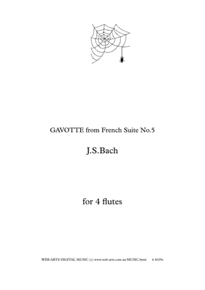 GAVOTTE from French Suite No.5 for 4 flutes - BACH