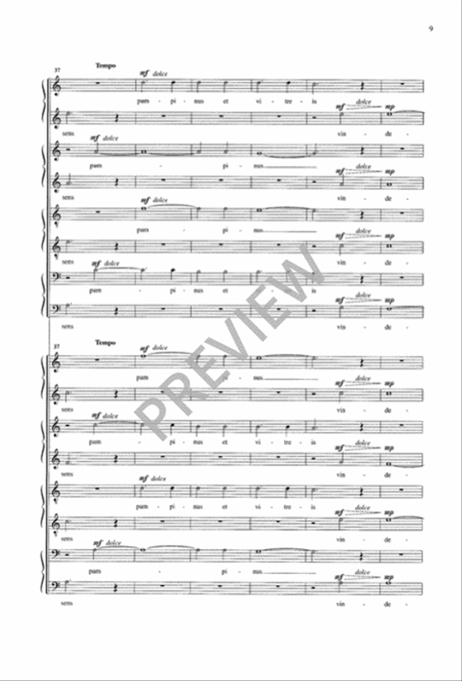 Two Motets (1. Mosella, 2. Te Vigilans Oculis) 4-Part scores gallery preview page 10