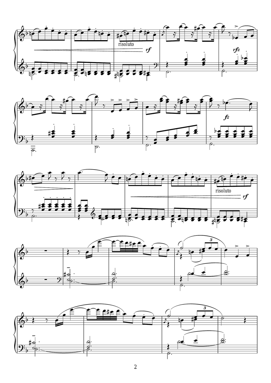 Suite Champetre, Op.98B - III. Danse Piano Solo scores gallery preview page 2