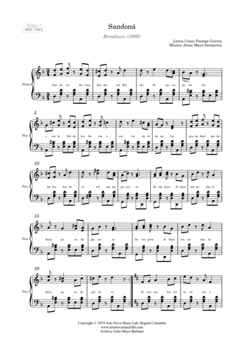 Sandoná - Bambuco for Piano (Latin Folk Music)