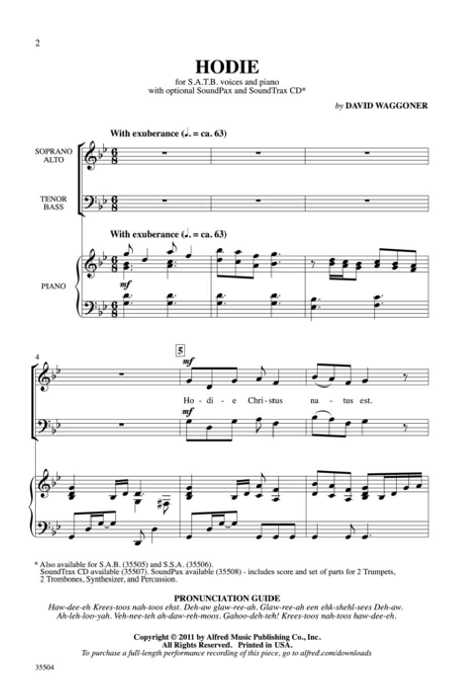 Hodie - SoundTrax CD (CD only) Choir scores gallery preview page 2