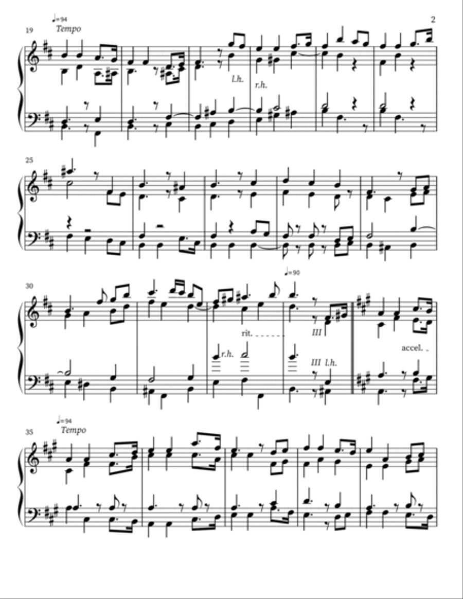 Recessional in D Major for Organ Organ Solo scores gallery preview page 2