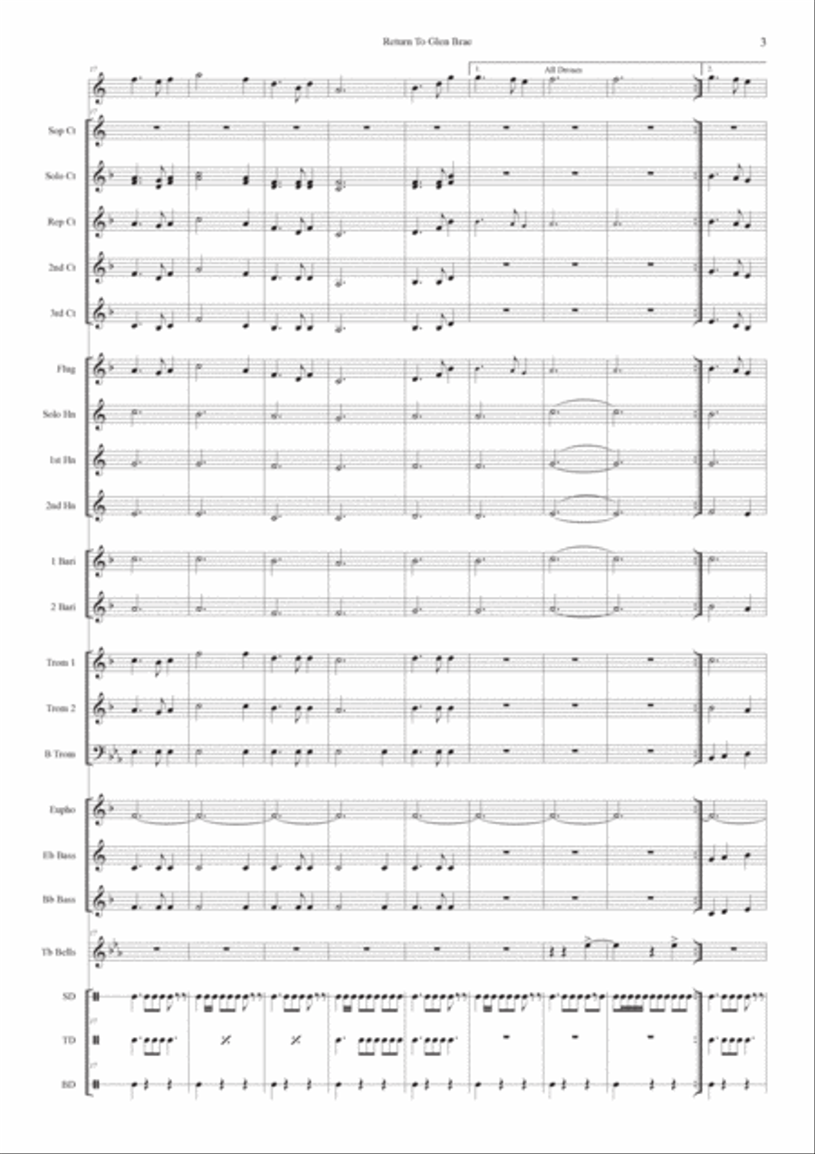 Return To Glen Brae Return To Glen Brae Brass Band scores gallery preview page 4