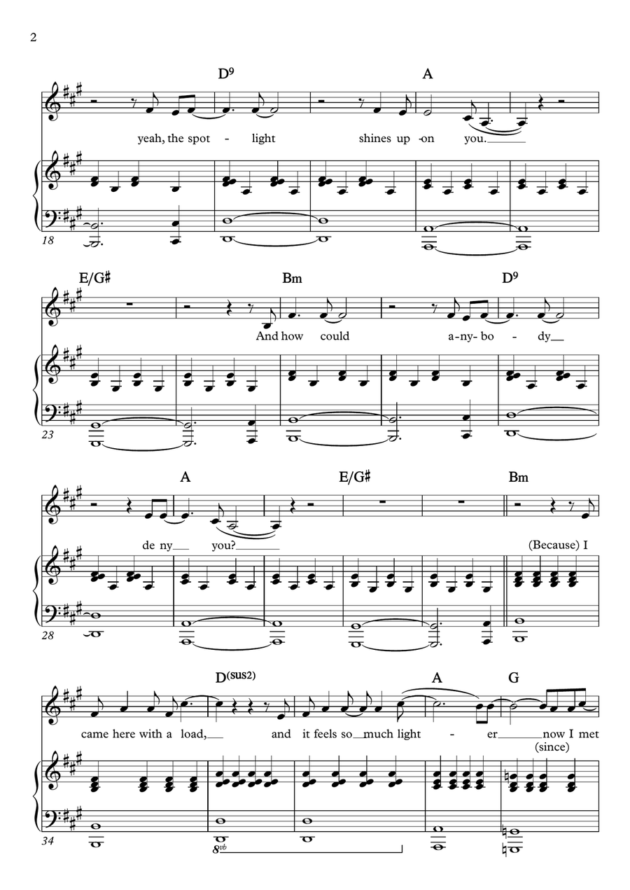 Green Eyes Piano, Vocal scores gallery preview page 2