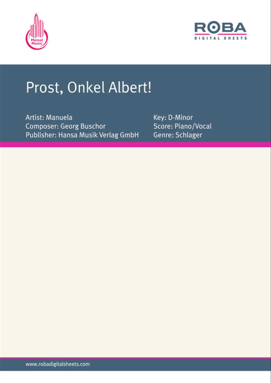 Prost, Onkel Albert! Piano, Vocal scores gallery preview page 1