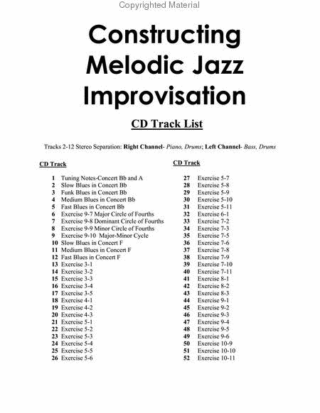 Constructing Melodic Jazz Improvisation - E Flat Edition by Brian Kane Alto Saxophone - Sheet Music