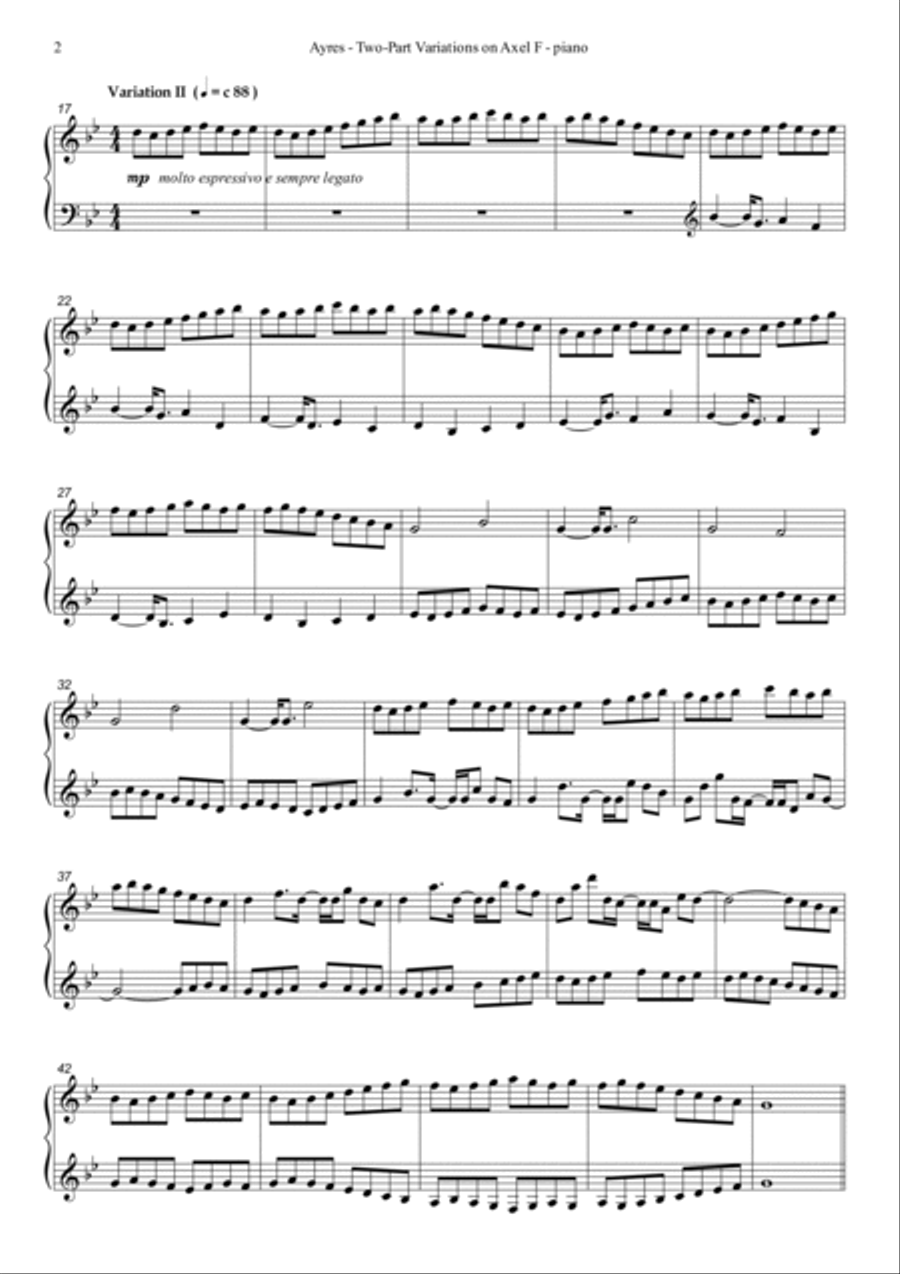 Axel F Axel F Piano Solo scores gallery preview page 3