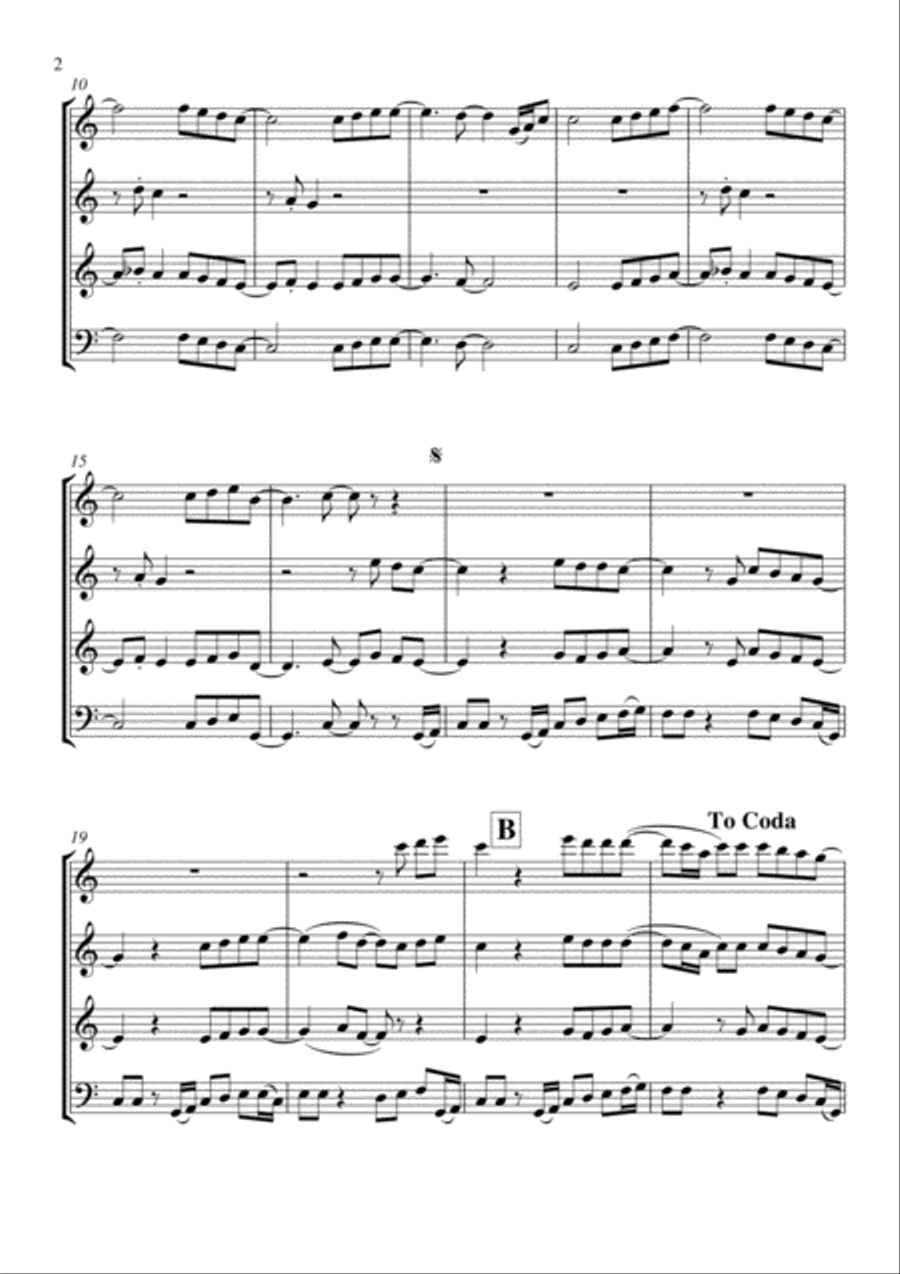 Lean On Me Woodwind Quintet scores gallery preview page 3