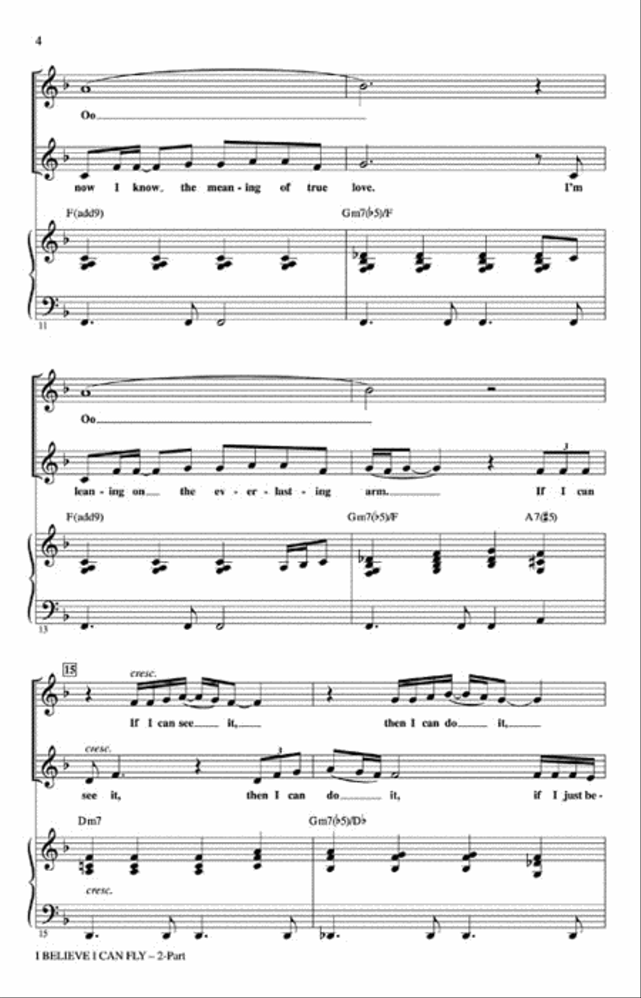 I Believe I Can Fly I Believe I Can Fly 2-Part scores gallery preview page 3