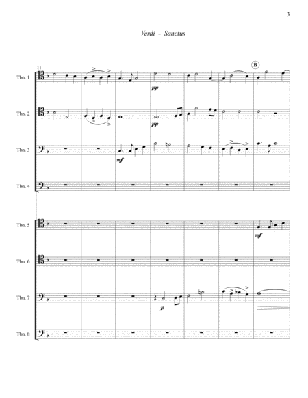 Sanctus from "Requiem" for Trombone Octet