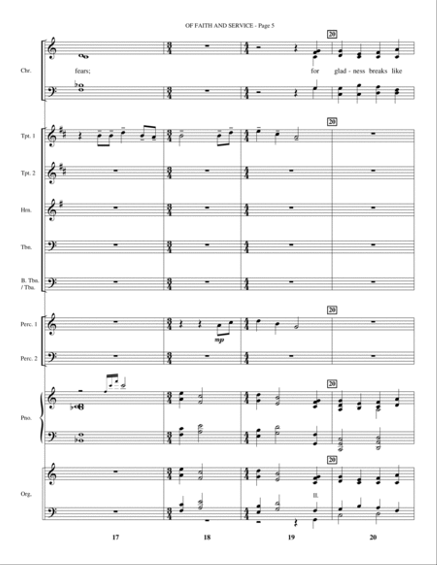 Of Faith And Service - Score Choir scores gallery preview page 5