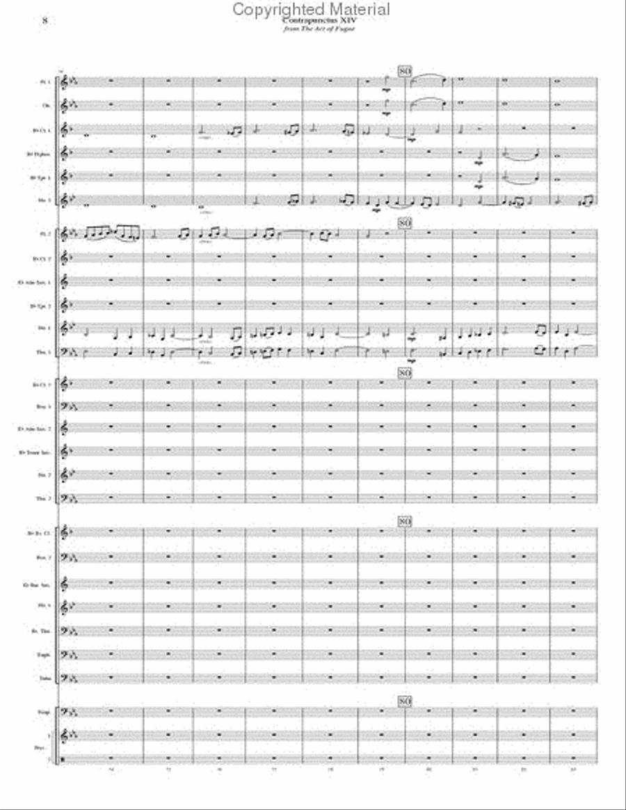Contrapunctus 14 - STUDY SCORE ONLY Concert Band scores gallery preview page 11