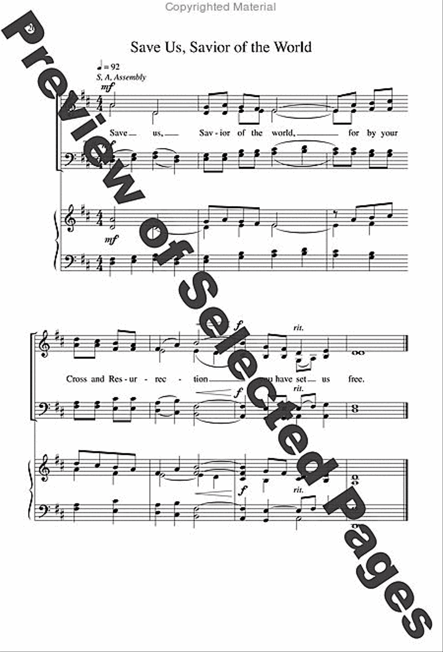 Mass for a Servant Church - Choral / Accompaniment edition 4-Part scores gallery preview page 13