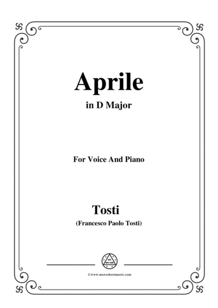 Tosti-Aprile in D Major,for Voice and Piano image number null