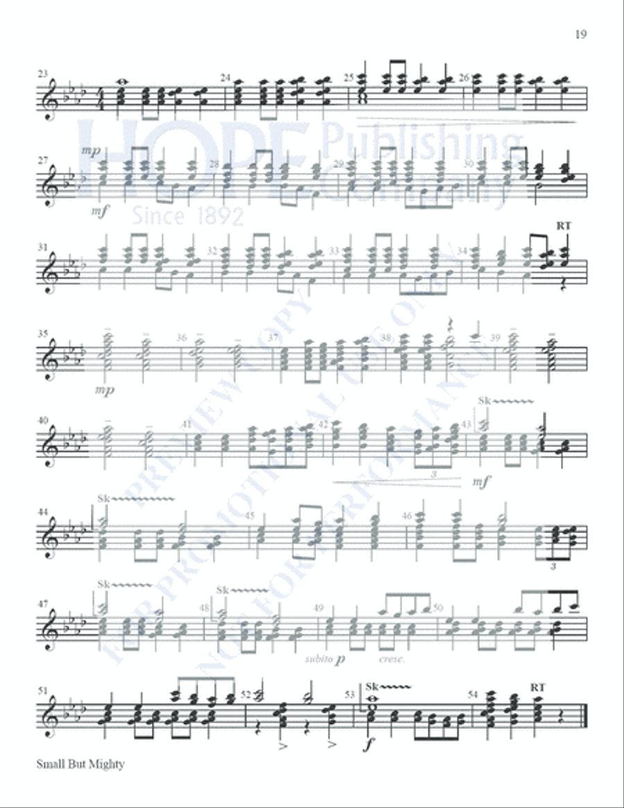 Small But Mighty Vol 1 for 12 Bells Handbell Choir scores gallery preview page 20
