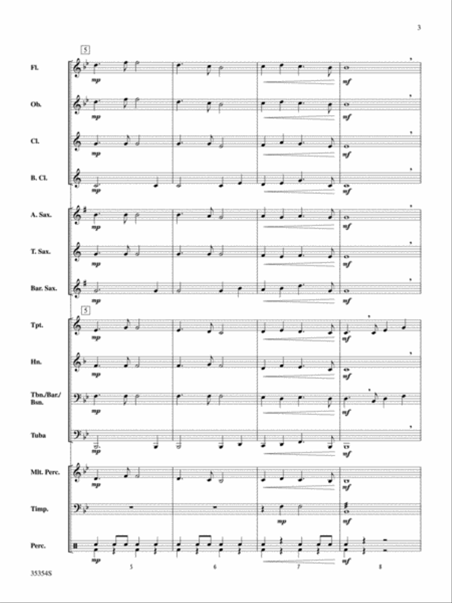 Largo (from the New World Symphony) Concert Band scores gallery preview page 3
