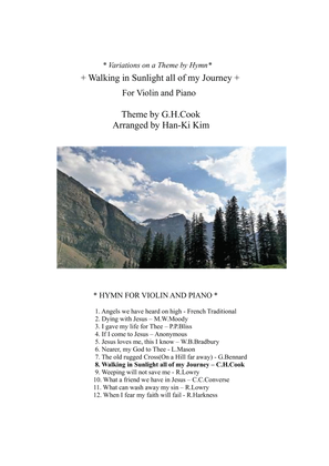 Book cover for Walking in Sunlight all of my journey (Violin and Piano)