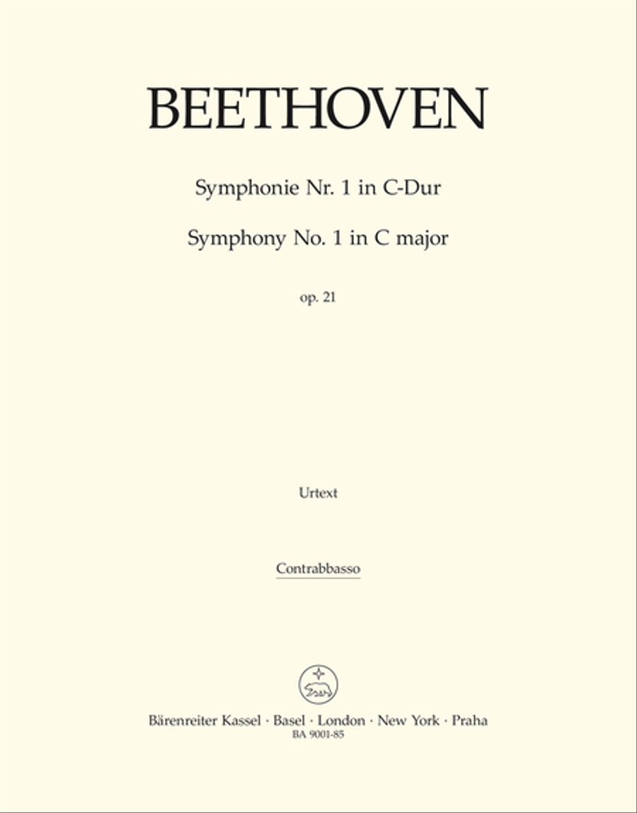 Symphony, No. 1 C major, Op. 21 Double Bass scores gallery preview page 1