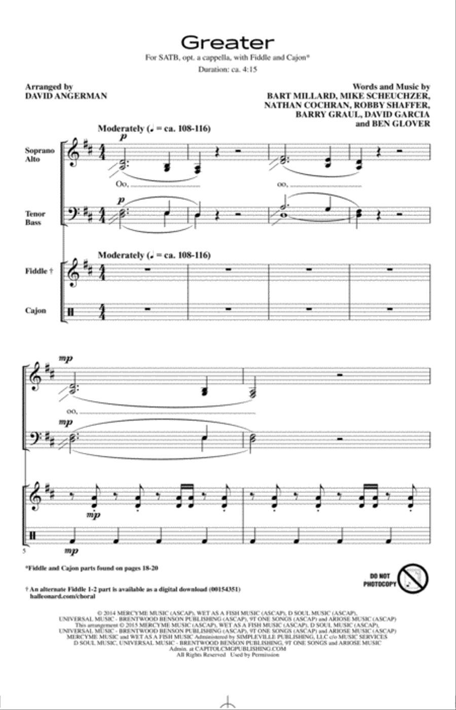 Greater Greater 4-Part scores gallery preview page 1