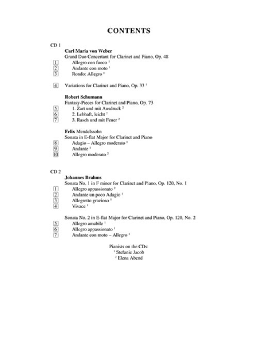 Masterworks for Clarinet and Piano Clarinet Solo scores gallery preview page 3