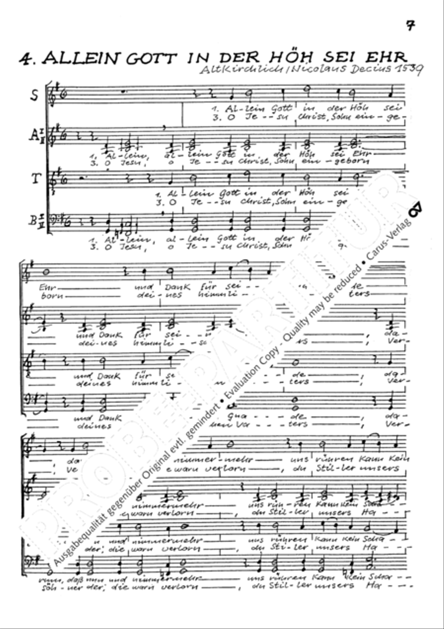 Chorsatze I zu Bachs Clavierubung Collection / Songbook scores gallery preview page 8