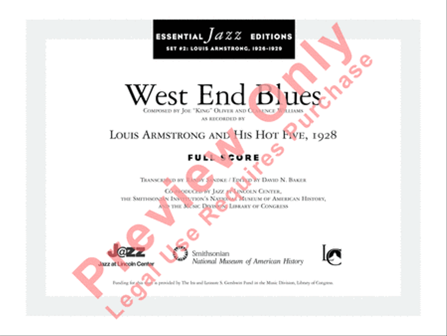 West End Blues Jazz Ensemble scores gallery preview page 2