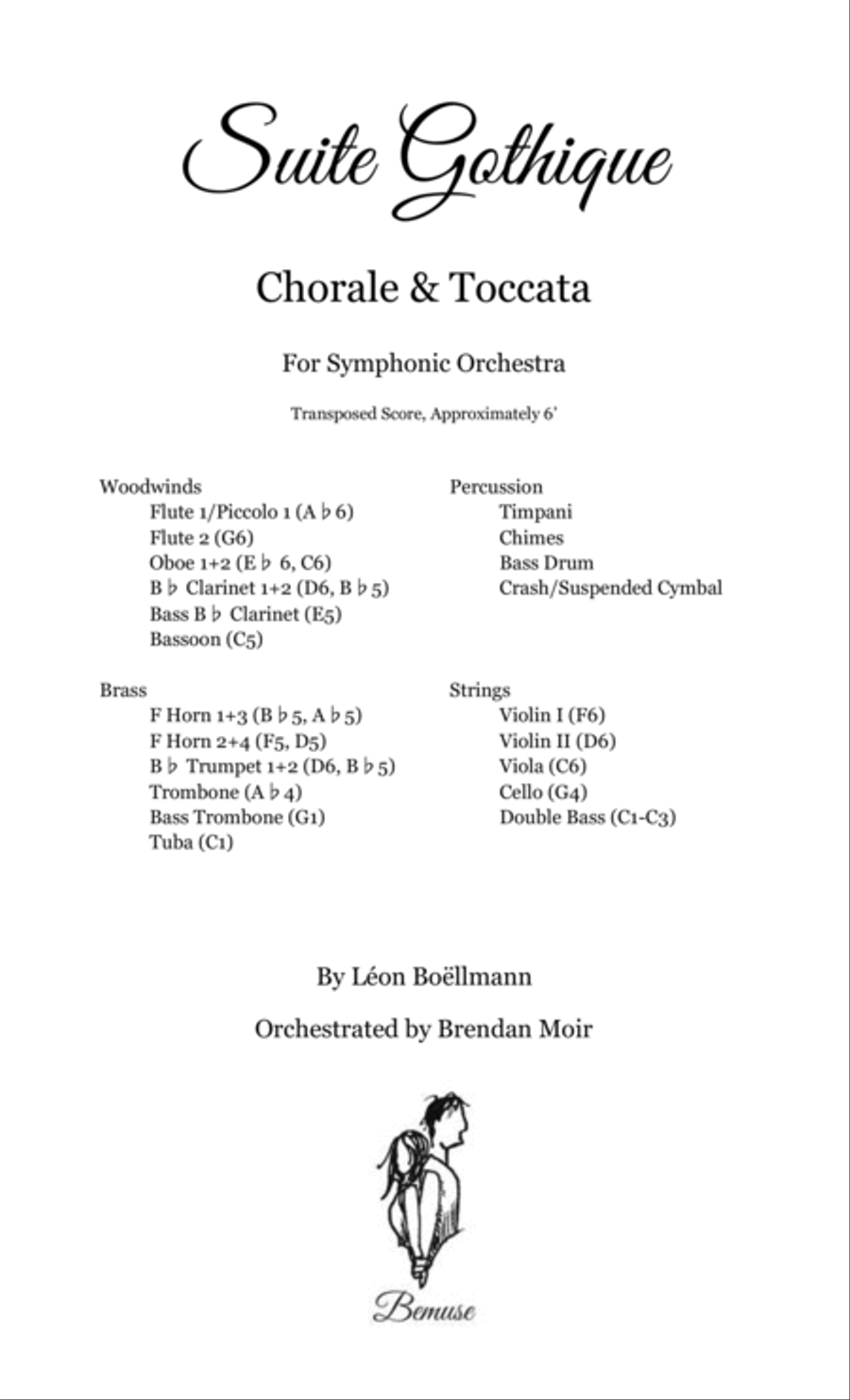 Suite Gothique: Chorale & Toccata (Score Only) Full Orchestra scores gallery preview page 1