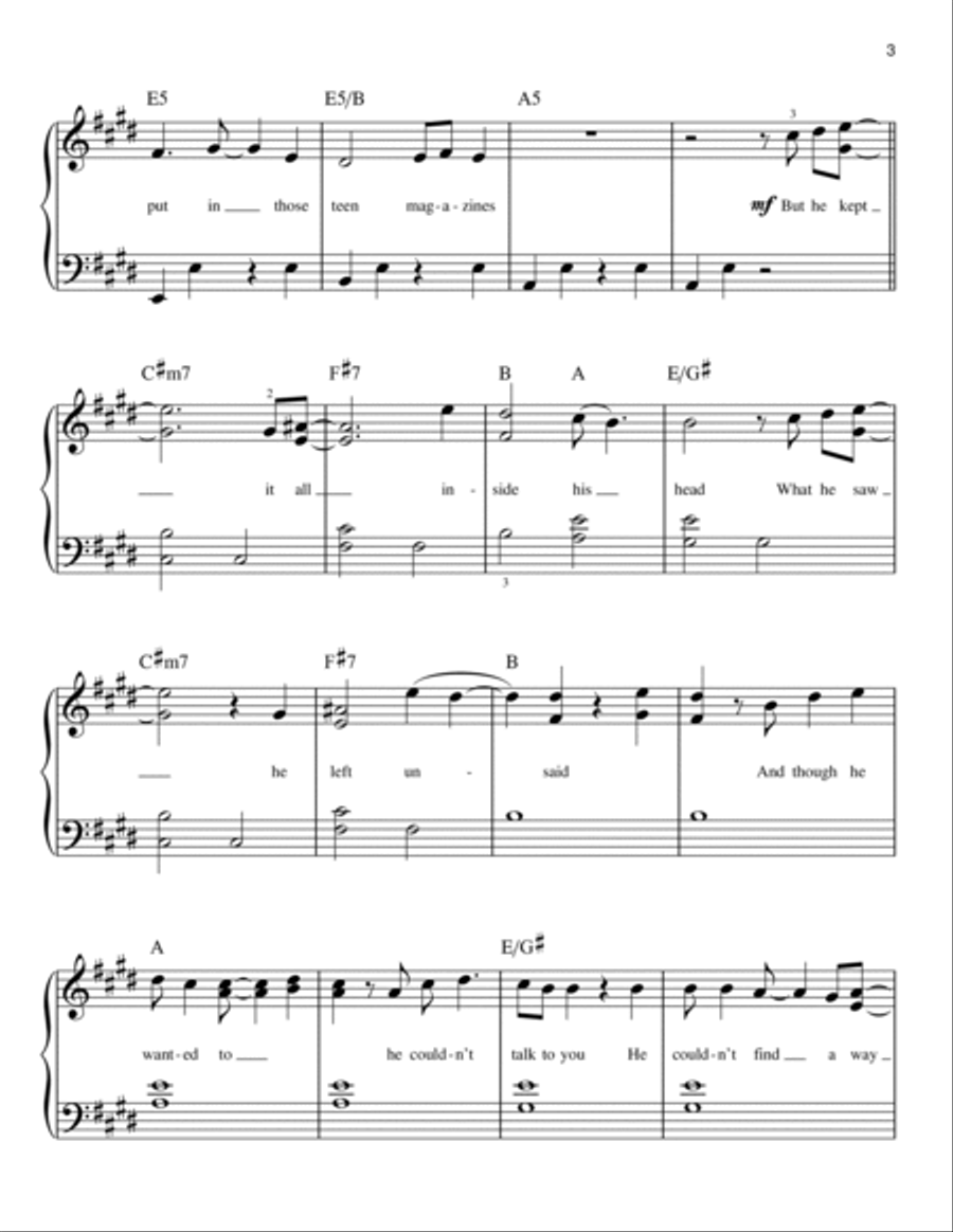 If I Could Tell Her (from Dear Evan Hansen) Easy Piano scores gallery preview page 3