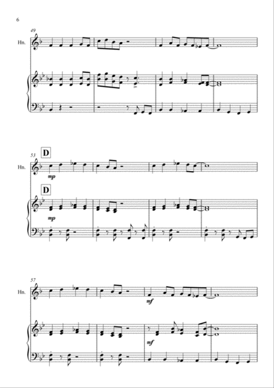 Old Joe Clark - Jazz Arrangement for Horn and Piano Horn scores gallery preview page 6