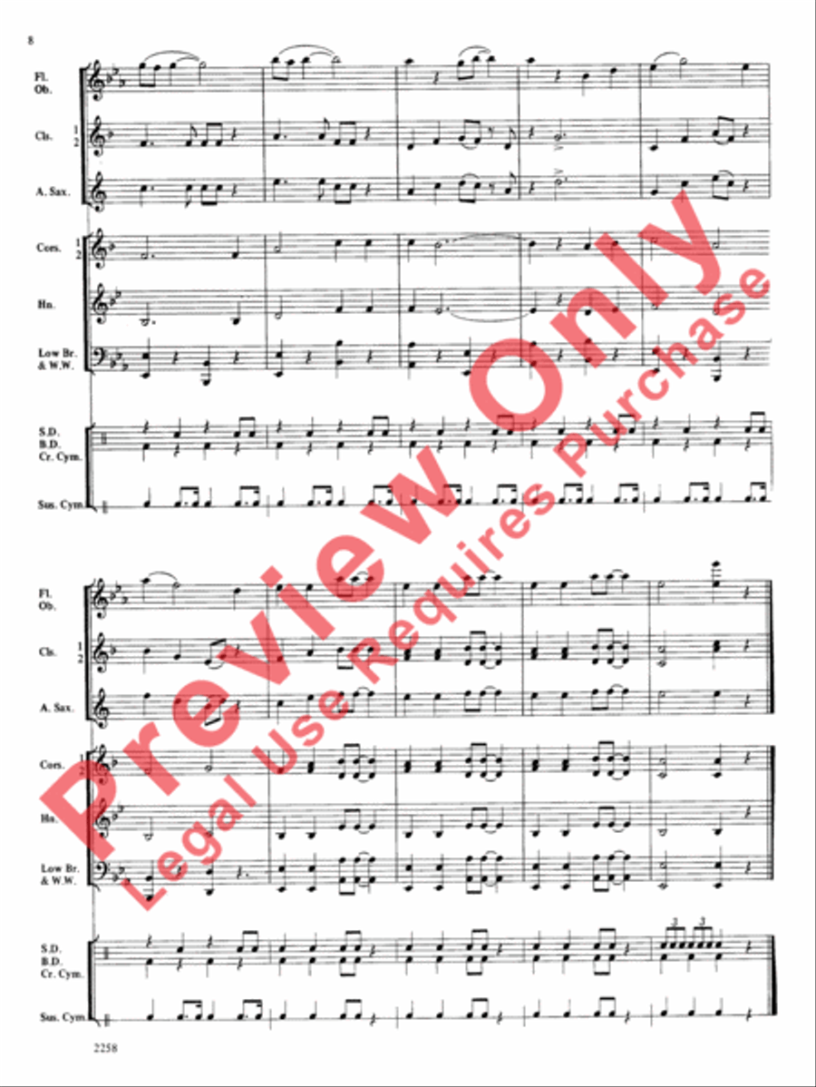 When the Saints Go Marching In Concert Band scores gallery preview page 9