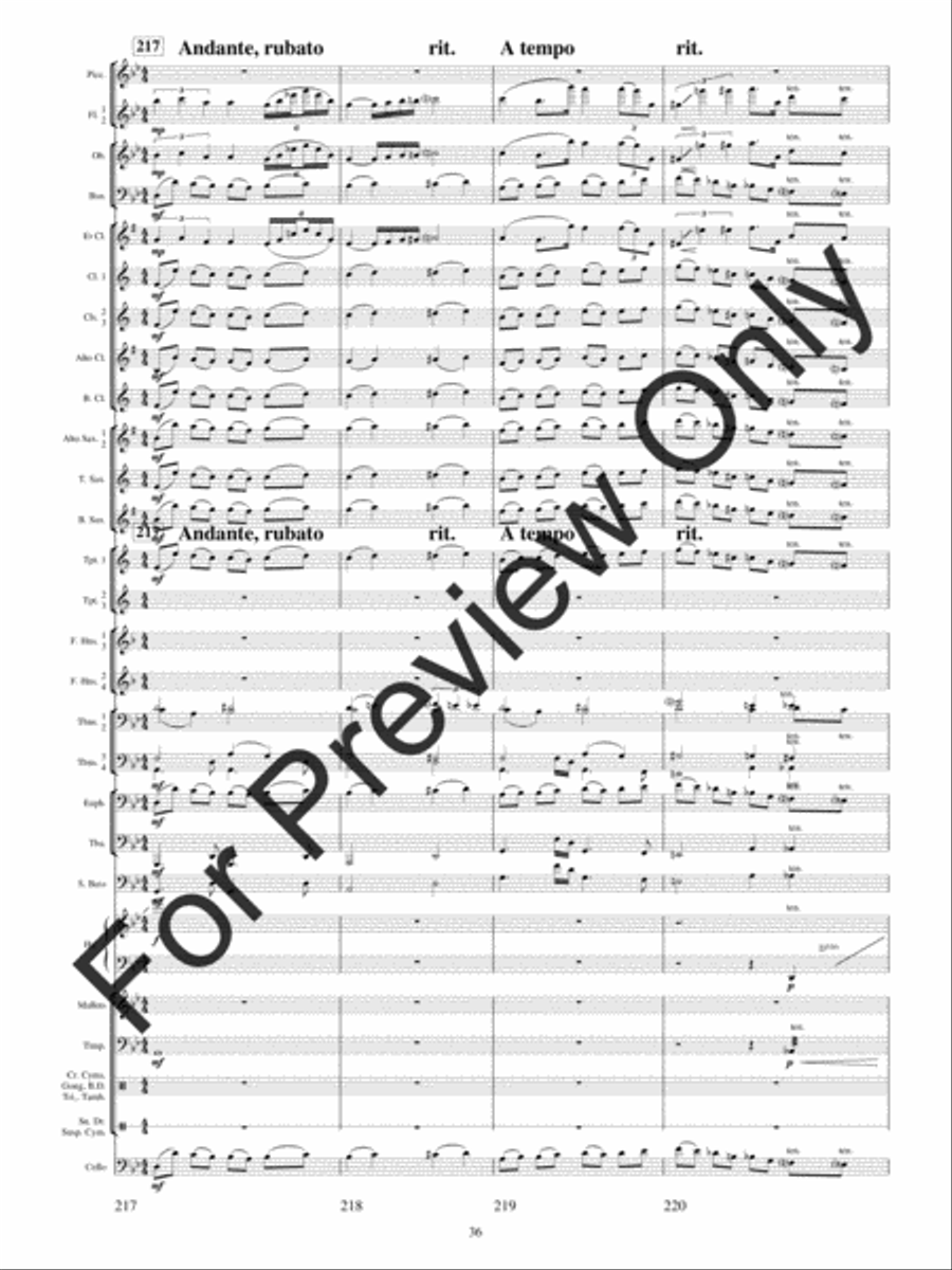 Festival Variations Concert Band scores gallery preview page 39