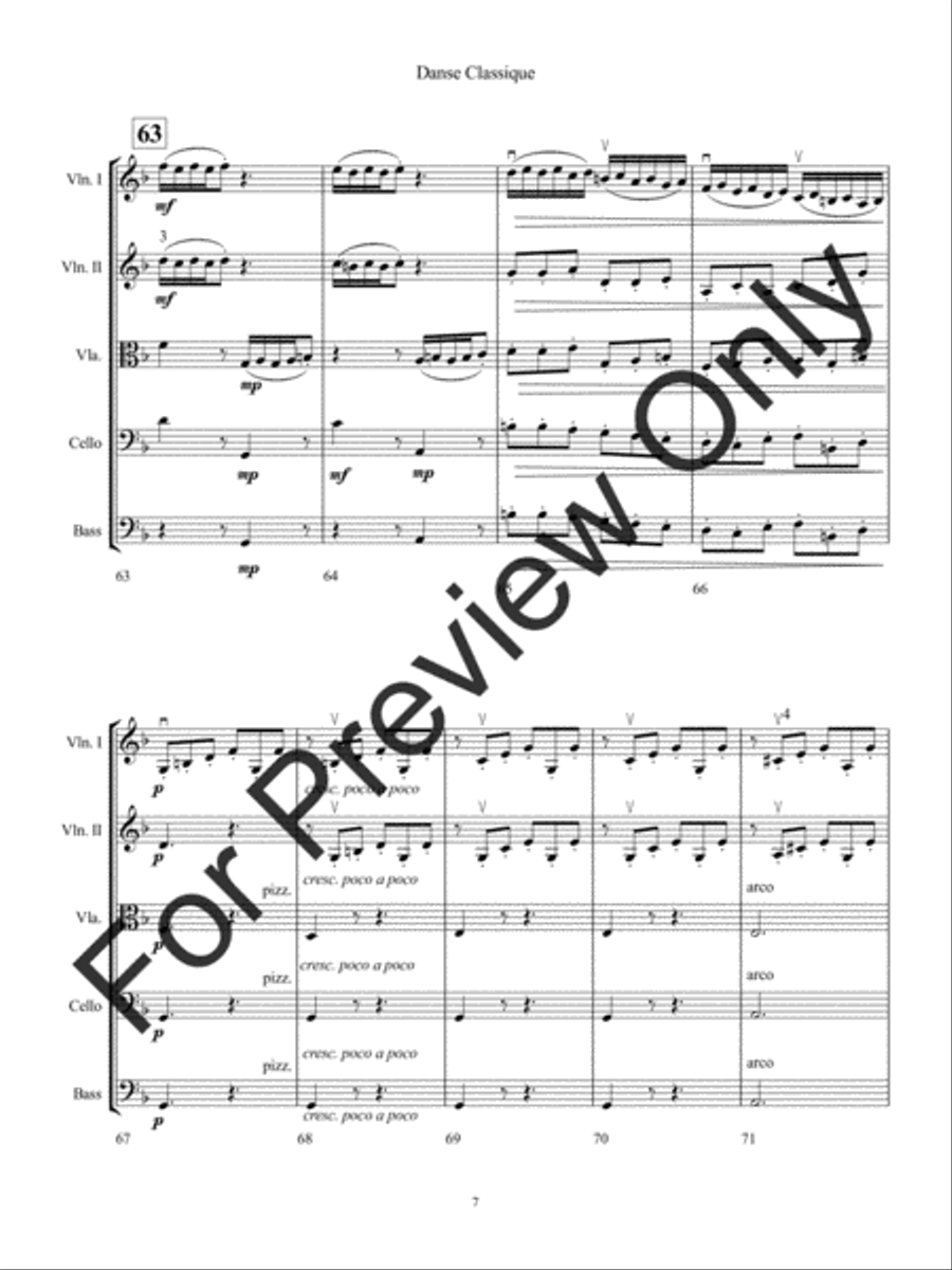 Danse Classique Danse Classique String Orchestra scores gallery preview page 10