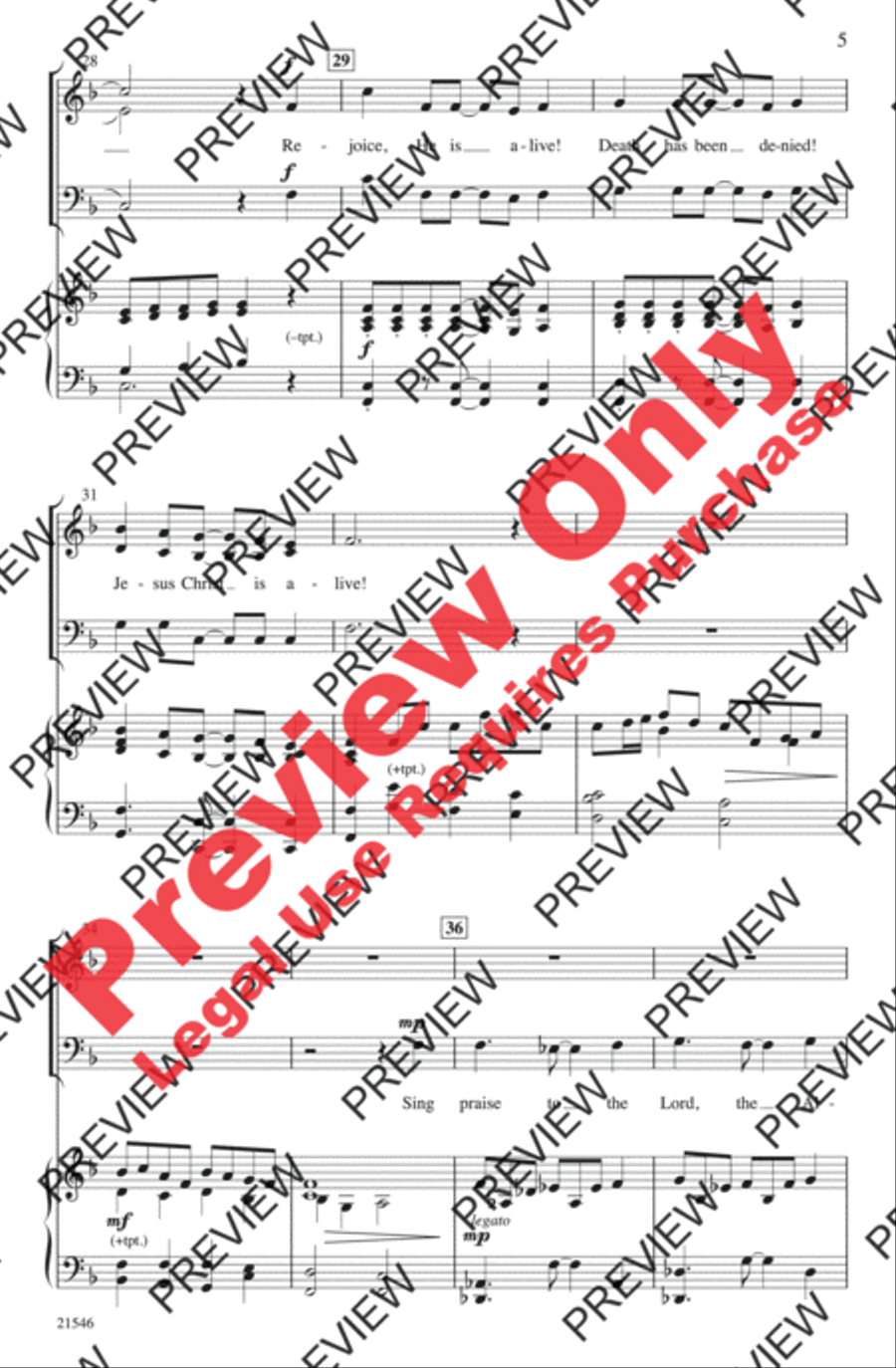 Rejoice, He Is Alive! Rejoice, He Is Alive! 3-Part scores gallery preview page 5