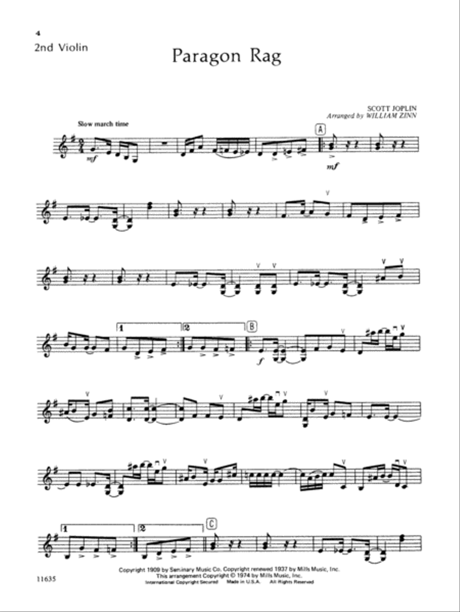 Ragtime Favorites for Strings String Orchestra scores gallery preview page 7