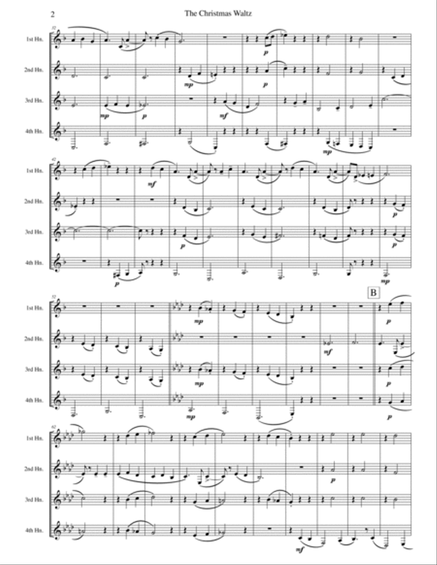 The Christmas Waltz Brass Quartet scores gallery preview page 2