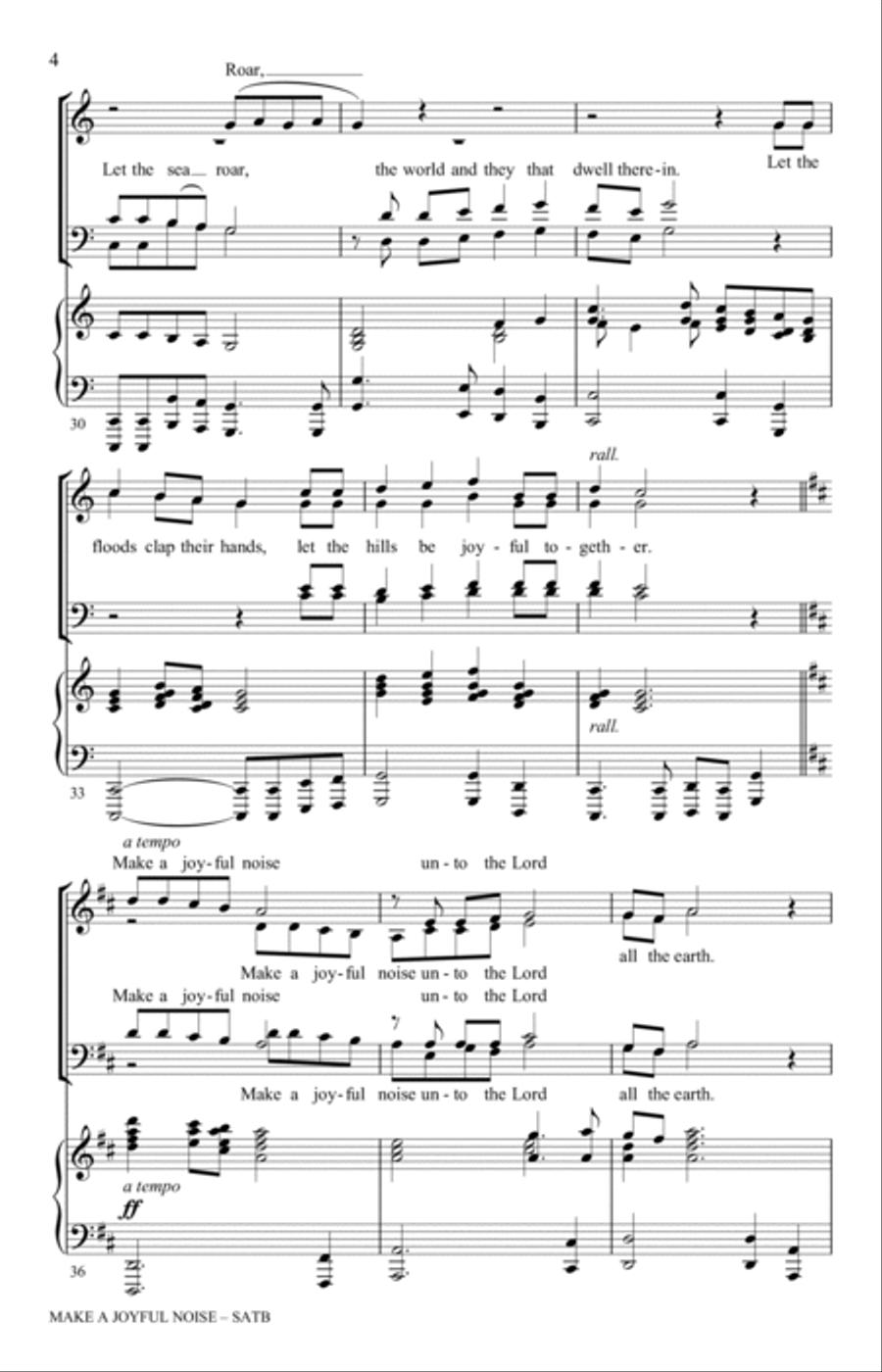 Make A Joyful Noise - The Coronation Anthem (for SATB and Piano) 4-Part scores gallery preview page 4
