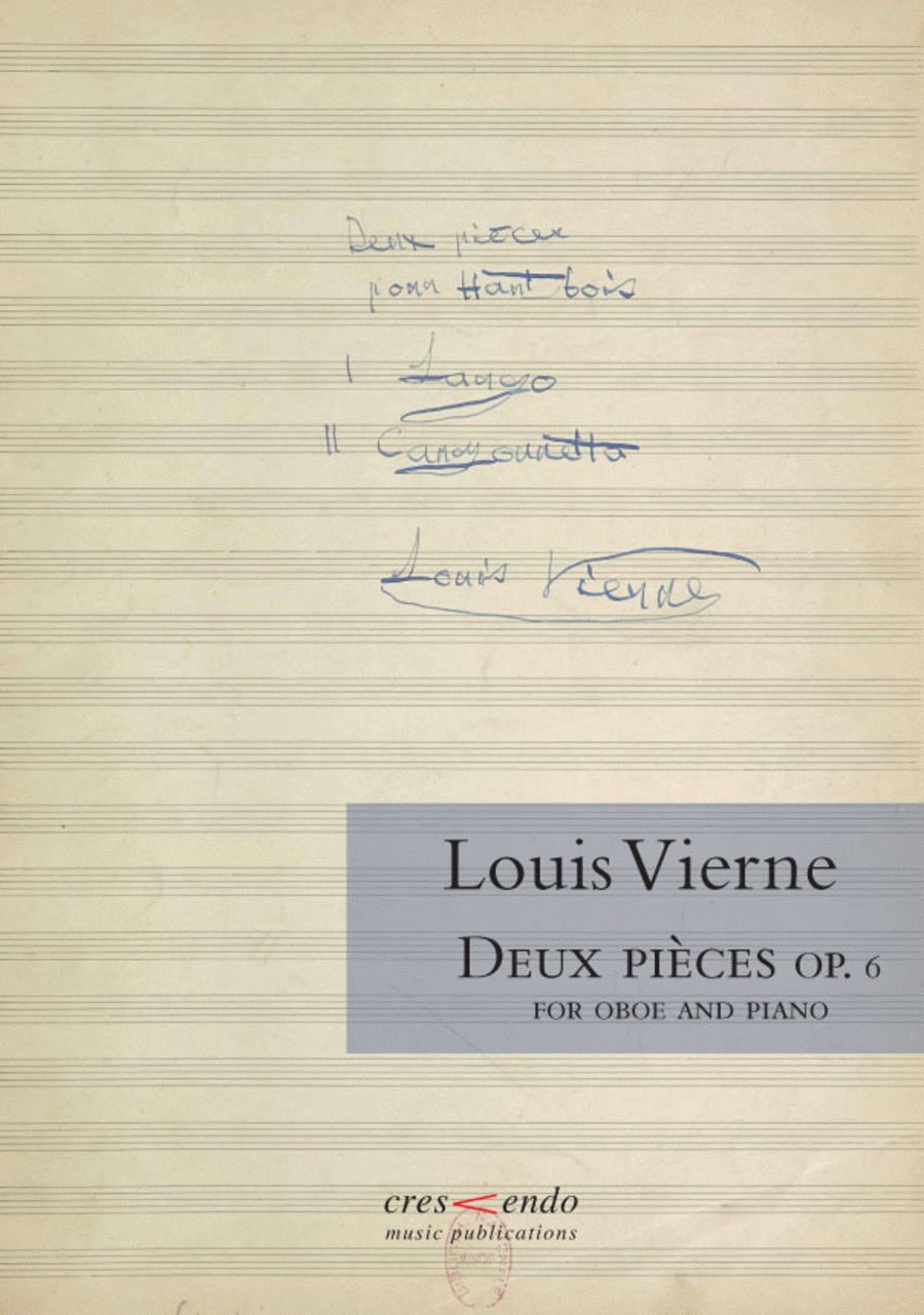 Deux pièces Op. 6, for oboe and piano Piano Accompaniment scores gallery preview page 1