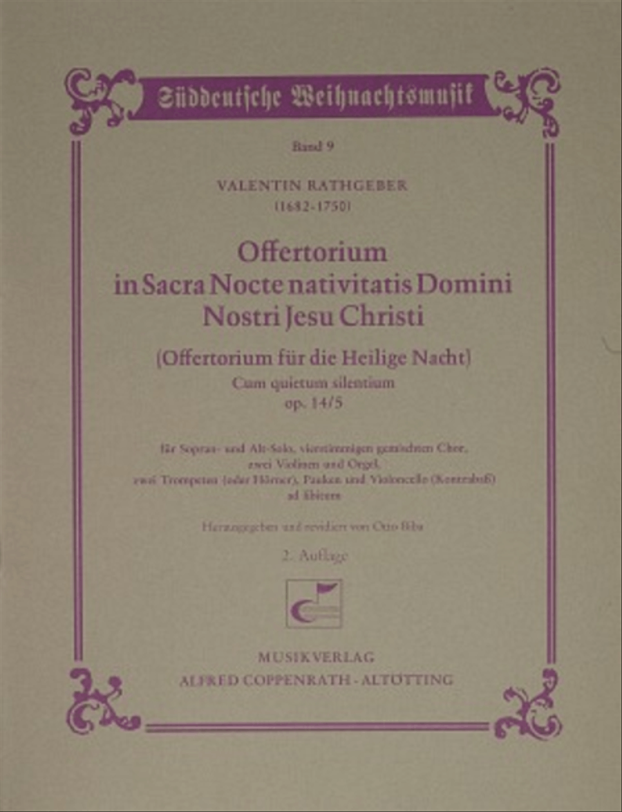 Offertorium in Sacra Nocte nativitatis Domini nostri Jesu Christi (Offertorium fur die Heilige Nacht) SA scores gallery preview page 1