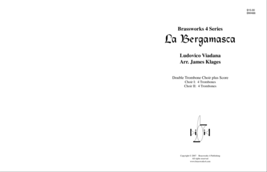 La Bergamasca Trombone scores gallery preview page 1